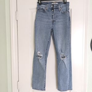 Levi's Women's Wedgie Straight Fit Jeans - size 26 - Light Wash